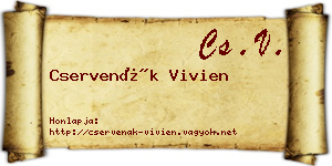 Cservenák Vivien névjegykártya