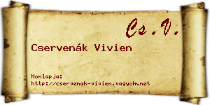 Cservenák Vivien névjegykártya
