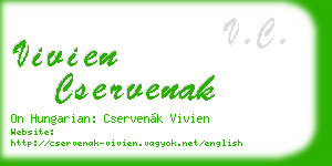 vivien cservenak business card
